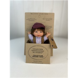 Кукла Джестито , мальчик,  в фиолетовом, улыбается, 18 см, арт.149-7