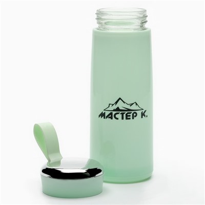 Бутылка для воды из стекла "Мастер К", 400 мл, зелёная