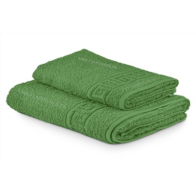 Полотенце махровое гладкокрашеное (Темно-Зеленый)