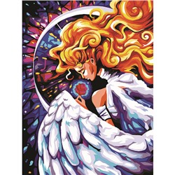 Картина по номерам на картоне ТРИ СОВЫ "Ангел", 30*40, с акриловыми красками и кистями