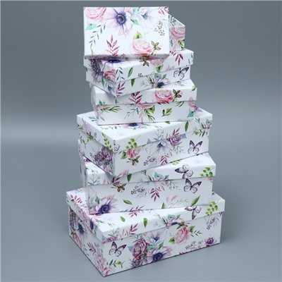 Набор подарочных коробок 10 в 1 «Цветы», 12 × 7 × 4 - 32.5 × 20 × 12.5 см