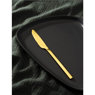 Нож столовый из нержавеющей стали Magistro «Оску стандарт», 21,3 см, цвет золотой