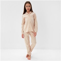 Пижама детская (рубашка и брюки) MINAKU, цвет бежевый, рост 98 см