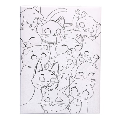 Картина по номерам на холсте с подрамником «Множество котиков», 40х50 см