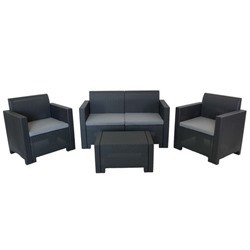 Комплект мебели "NEBRASKA 2 Set" (диван, 2 кресла и стол), белый