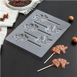 Форма для шоколада и конфет «Единорог», 5 ячеек, 24×18,5×1 см