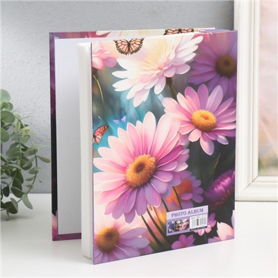 Фотоальбом на 200 фото 10х15 см "Крупные цветы" в коробке МИКС 25,8х21х5 см