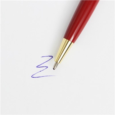 Ручка в подарочной коробке «Лучшему учителю», металл, синяя паста, 1.0 мм