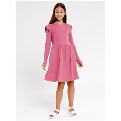 Платье для девочек с декоративными крылышками в розовом оттенке