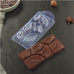Форма для шоколада и конфет «Какао дольки», 7×15×1 см, цвет прозрачный