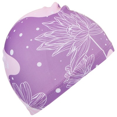 Шапочка для плавания детская ONLYTOP Swim «Цветы», тканевая, обхват 46-52 см