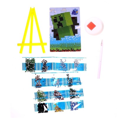 Алмазная мозаика для детей «Пиксели» 10х15 см