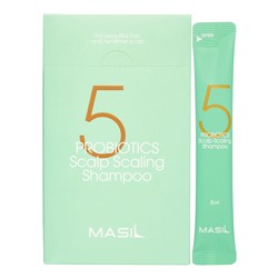MASIL Шампунь для глубокого очищения кожи головы Masil 5 Probiotics Scalp Scaling Shampoo, 8 мл х 20 шт.