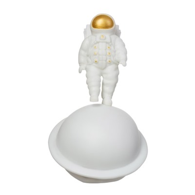Ночник "Космонавт и планета" LED от батареек белый 12,5х12,5х22 см