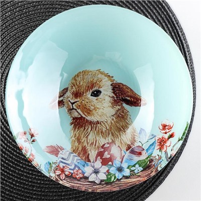 Салатник стеклянный Доляна «Кролик», 22×5 см
