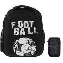 Рюкзак каркасный Bruno Visconti "Футбол", 38 х 30 х 20 см, пенал в подарок