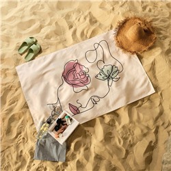 Полотенце пляжное Этель «Девушка» 96х146 см, 100% хлопок