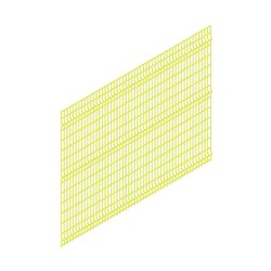 Панельное ограждение, 2.03 × 2.5 м, ячейка 200 × 55 мм, диаметр прута 3.5 мм, цвет жёлтый