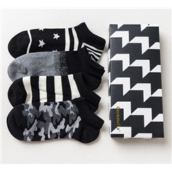 Набор мужских носков «Черно-белые», 4 пары