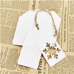Подарки | Набор шильдики+джутовая веревка для украшения подарков (100шт)