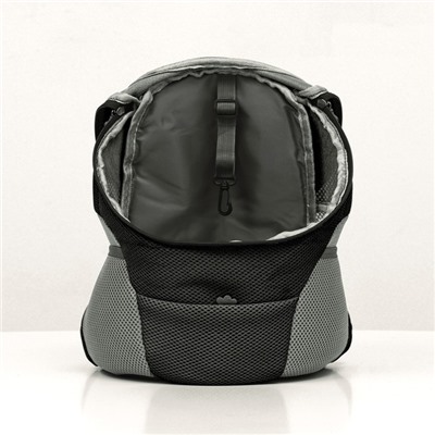 Рюкзак-переноска для животных, максимальный вес 10 кг, 30 х 16 х 34 см, чёрный