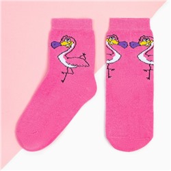 Носки для девочки KAFTAN «Фламинго», размер 14-16 см, цвет розовый