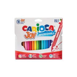 Фломастеры Carioca "Joy", 18цв., смываемые, картон, европодвес