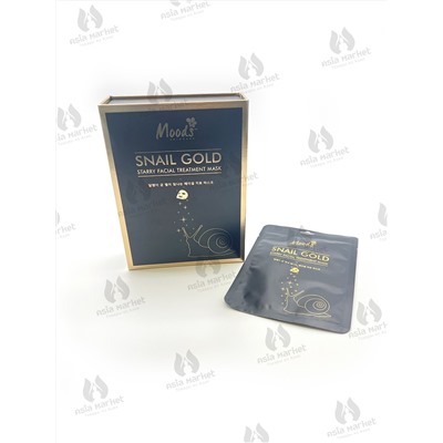Маска для лица Snail Gold Starry, упаковка 10шт.