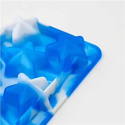 Форма для льда и кондитерских изделий «Звездочки», цвет синий
