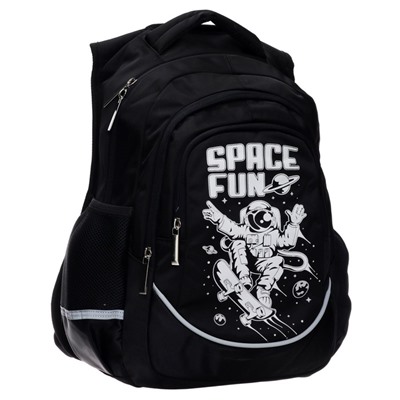 Рюкзак школьный Феникс + "Чёрный космос", 43 х 27,5 х 13 см