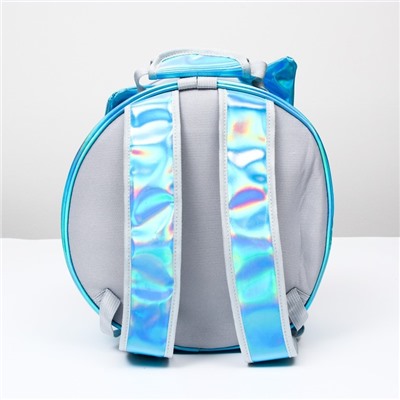 Рюкзак круглый для переноски животных, прозрачный, 26 см, голубой