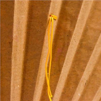 Веер бамбук, текстиль h=50 см "Веточка сакуры" бежевый
