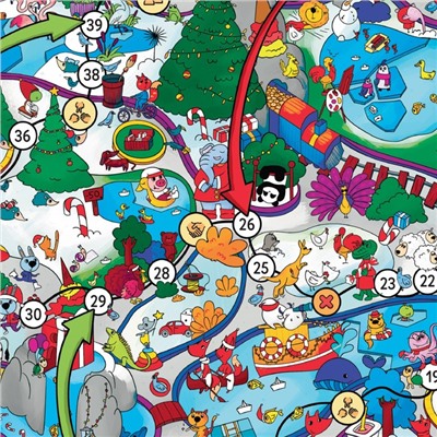 Новогодняя настольная игра-бродилка «Новый год: Зоопарк», 6 фишек, 5+