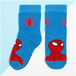Носки для мальчика «Человек-Паук», MARVEL, 16-18 см, цвет синий
