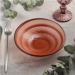 Салатник стеклянный Magistro «Карамель», d=18 см, цвет оранжевый