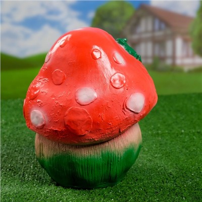 Садовая фигура "Гри с лягушкой" круглая шляпка 20х23х25см
