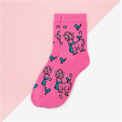 Носки для девочки KAFTAN «Ламы», размер 14-16 см, цвет розовый