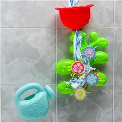 Набор игрушек для ванны «Цветок - мельница», с лейкой