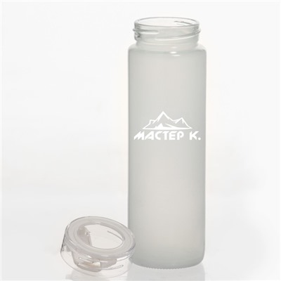 Бутылка для воды "Мастер К", 400 мл, 19.4 х 6 см, стеклянная