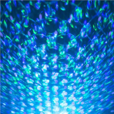 Световой прибор «Волны» 10.5 см, лазер, динамик, пульт ДУ, свечение мульти, 5 В