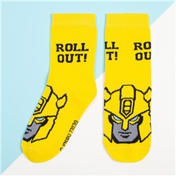 Носки для мальчика «Бамблби», Transformers, 14-16 см, цвет жёлтый