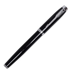 Ручка перьевая Parker IM Core F321 Black CT F, корпус из нержавеющей стали, В ПОДАРОЧНОМ ПАКЕТЕ