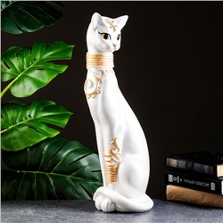 Фигура "Кошка Коко" перламутр с росписью, 48см