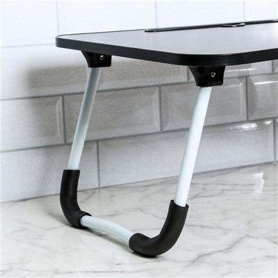 Столик - поднос для завтрака, для ноутбука, складной, серый, 60х40 см