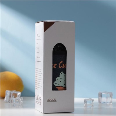 Бутылка для воды стеклянная «Лето», 300 мл, h=17,5 см, рисунок МИКС