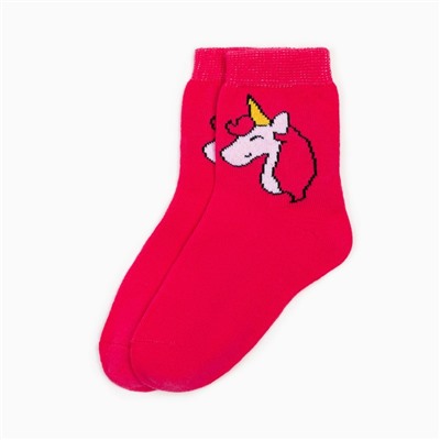 Носки для девочки KAFTAN «Единорог», размер 14-16 см, цвет фуксия