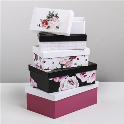 Набор подарочных коробок 10 в 1 «Цветочный вальс», 12 × 7 × 4 - 32.5 × 20 × 12.5 см
