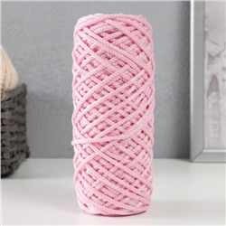 Шнур для вязания 35% хлопок,65%  полипропилен 3 мм 85м/165±5 гр (Розовый/белый)