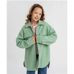 Куртка-рубашка зелёная для девочки Button Blue