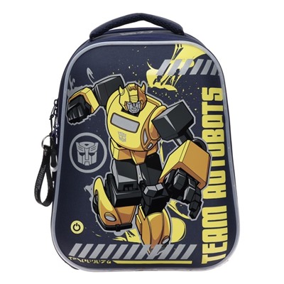 Рюкзак каркасный Transformers Prime, 40 х 30 х 15 см, EVA, со светодиодами